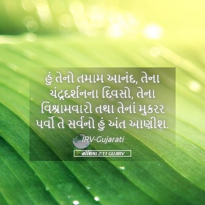 Picture 05 - હોશિયા 2:11 GUJIRV - હું તેનો તમામ આનંદ, - Bible Verse Picture