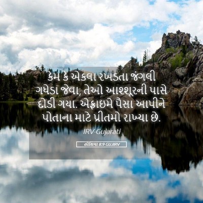 Picture 05 - હોશિયા 8:9 GUJIRV - કેમ કે એકલા રખડતા - Bible Verse Picture