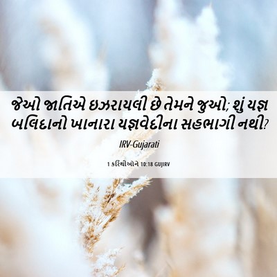 Picture 06 - 1 કરિંથીઓને 10:18 GUJIRV - જેઓ જાતિએ ઇઝરાયલી - Bible Verse Picture