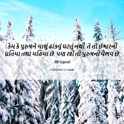 Picture 06 - 1 કરિંથીઓને 11:7 GUJIRV - કેમ કે પુરુષને - Bible Verse Picture