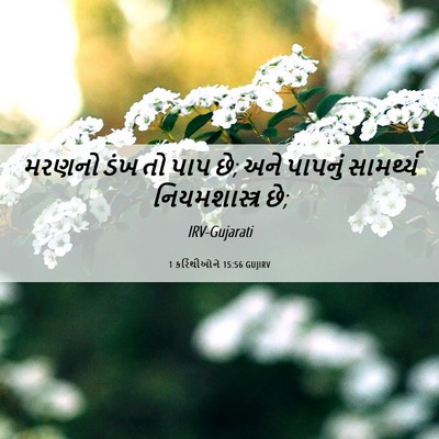 Picture 06 - 1 કરિંથીઓને 15:56 GUJIRV - મરણનો ડંખ તો પાપ - Bible Verse Picture