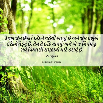 Picture 06 - 1 કરિંથીઓને 7:17 GUJIRV - કેવળ જેમ ઈશ્વરે - Bible Verse Picture