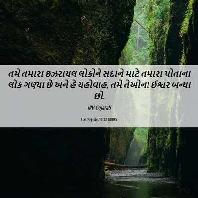 Picture 06 - 1 કાળવૃતાંત 17:22 GUJIRV - તમે તમારા ઇઝરાયલ - Bible Verse Picture