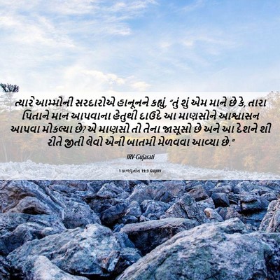 Picture 06 - 1 કાળવૃતાંત 19:3 GUJIRV - ત્યારે આમ્મોની - Bible Verse Picture
