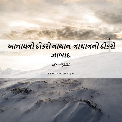 Picture 06 - 1 કાળવૃતાંત 2:36 GUJIRV - આત્તાયનો દીકરો - Bible Verse Picture
