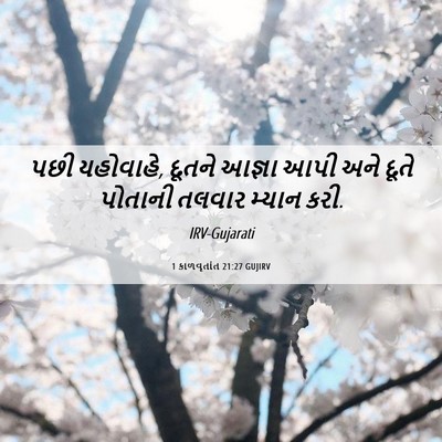 Picture 06 - 1 કાળવૃતાંત 21:27 GUJIRV - પછી યહોવાહે, દૂતને - Bible Verse Picture
