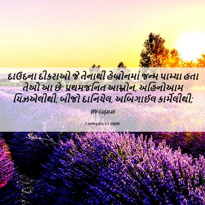 Picture 06 - 1 કાળવૃતાંત 3:1 GUJIRV - દાઉદના દીકરાઓ જે - Bible Verse Picture