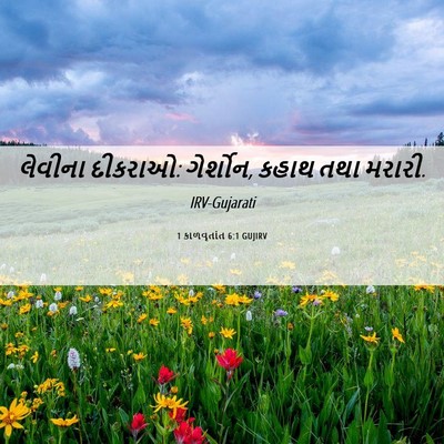 Picture 06 - 1 કાળવૃતાંત 6:1 GUJIRV - લેવીના દીકરાઓ: - Bible Verse Picture
