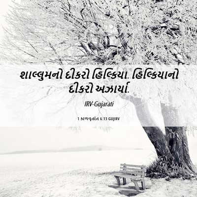 Picture 06 - 1 કાળવૃતાંત 6:13 GUJIRV - શાલ્લુમનો દીકરો - Bible Verse Picture
