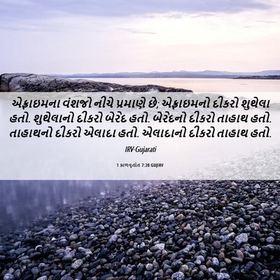 Picture 06 - 1 કાળવૃતાંત 7:20 GUJIRV - એફ્રાઇમના વંશજો - Bible Verse Picture