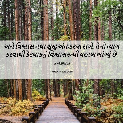 Picture 06 - 1 તિમોથીને 1:19 GUJIRV - અને વિશ્વાસ તથા - Bible Verse Picture