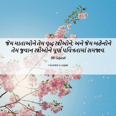 Picture 06 - 1 તિમોથીને 5:2 GUJIRV - જેમ માતાઓને તેમ - Bible Verse Picture