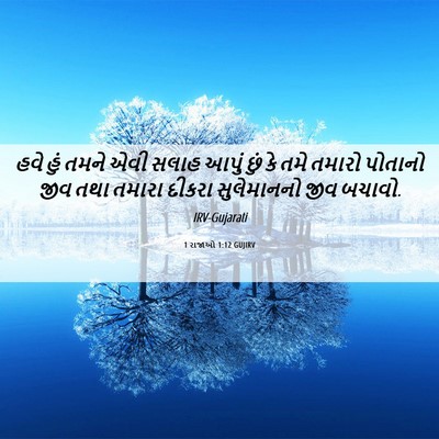 Picture 06 - 1 રાજાઓ 1:12 GUJIRV - હવે હું તમને એવી - Bible Verse Picture