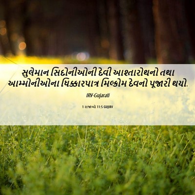 Picture 06 - 1 રાજાઓ 11:5 GUJIRV - સુલેમાન સિદોનીઓની - Bible Verse Picture