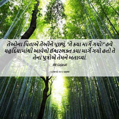 Picture 06 - 1 રાજાઓ 13:12 GUJIRV - તેઓના પિતાએ તેઓને - Bible Verse Picture
