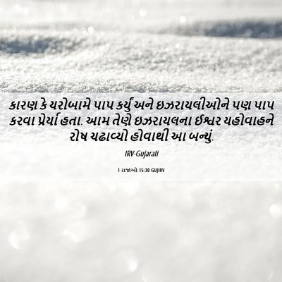 Picture 06 - 1 રાજાઓ 15:30 GUJIRV - કારણ કે યરોબામે - Bible Verse Picture