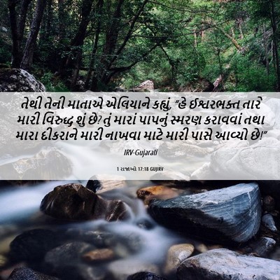 Picture 06 - 1 રાજાઓ 17:18 GUJIRV - તેથી તેની માતાએ - Bible Verse Picture