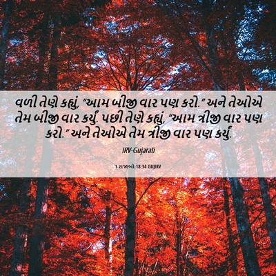 Picture 06 - 1 રાજાઓ 18:34 GUJIRV - વળી તેણે કહ્યું, - Bible Verse Picture