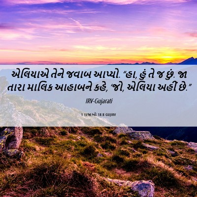 Picture 06 - 1 રાજાઓ 18:8 GUJIRV - એલિયાએ તેને જવાબ - Bible Verse Picture