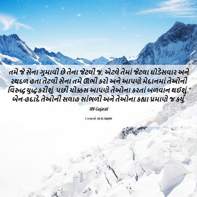 Picture 06 - 1 રાજાઓ 20:25 GUJIRV - તમે જે સેના ગુમાવી - Bible Verse Picture