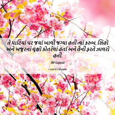 Picture 06 - 1 રાજાઓ 7:36 GUJIRV - તે પાટિયાં પર જયાં - Bible Verse Picture
