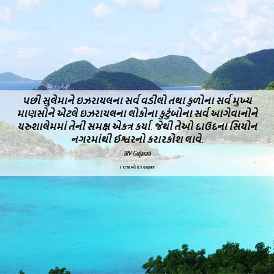 Picture 06 - 1 રાજાઓ 8:1 GUJIRV - પછી સુલેમાને - Bible Verse Picture