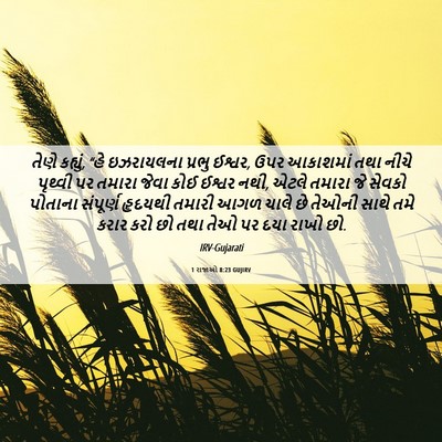 Picture 06 - 1 રાજાઓ 8:23 GUJIRV - તેણે કહ્યું, “હે - Bible Verse Picture