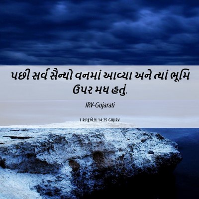 Picture 06 - 1 શમુએલ 14:25 GUJIRV - પછી સર્વ સૈન્યો - Bible Verse Picture