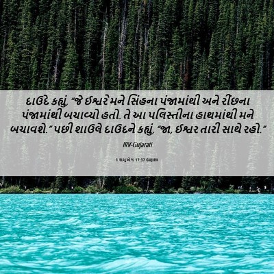 Picture 06 - 1 શમુએલ 17:37 GUJIRV - દાઉદે કહ્યું, “જે - Bible Verse Picture