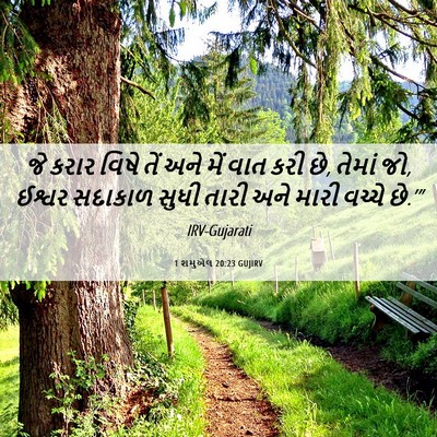 Picture 06 - 1 શમુએલ 20:23 GUJIRV - જે કરાર વિષે તેં - Bible Verse Picture