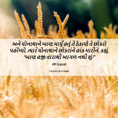 Picture 06 - 1 શમુએલ 20:37 GUJIRV - અને યોનાથાને બાણ - Bible Verse Picture