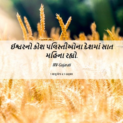 Picture 06 - 1 શમુએલ 6:1 GUJIRV - ઈશ્વરનો કોશ - Bible Verse Picture