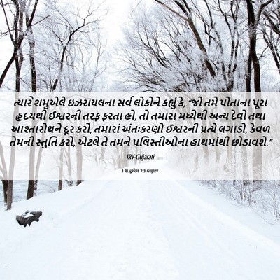 Picture 06 - 1 શમુએલ 7:3 GUJIRV - ત્યારે શમુએલે - Bible Verse Picture