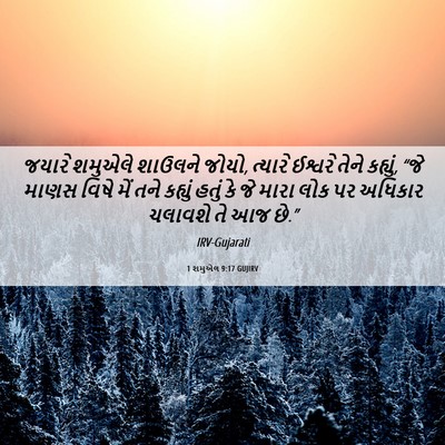 Picture 06 - 1 શમુએલ 9:17 GUJIRV - જયારે શમુએલે - Bible Verse Picture