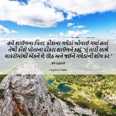 Picture 06 - 1 શમુએલ 9:3 GUJIRV - હવે શાઉલના પિતા, - Bible Verse Picture