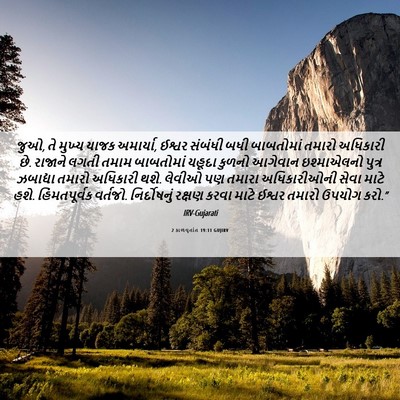 Picture 06 - 2 કાળવૃતાંત 19:11 GUJIRV - જુઓ, તે મુખ્ય યાજક - Bible Verse Picture