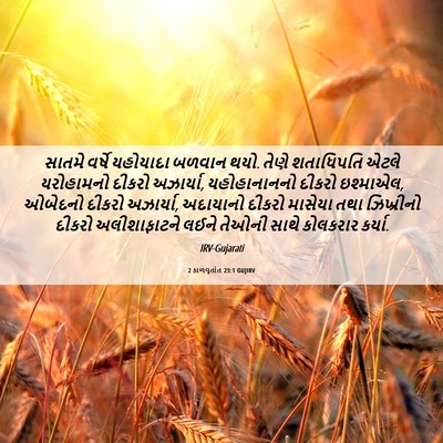 Picture 06 - 2 કાળવૃતાંત 23:1 GUJIRV - સાતમે વર્ષે - Bible Verse Picture