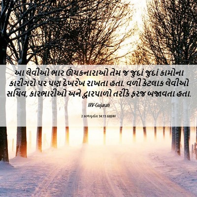 Picture 06 - 2 કાળવૃતાંત 34:13 GUJIRV - આ લેવીઓ ભાર - Bible Verse Picture