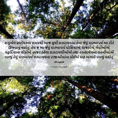 Picture 06 - 2 કાળવૃતાંત 35:18 GUJIRV - શમુએલ પ્રબોધકના - Bible Verse Picture