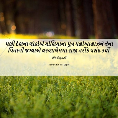 Picture 06 - 2 કાળવૃતાંત 36:1 GUJIRV - પછી દેશના લોકોએ - Bible Verse Picture