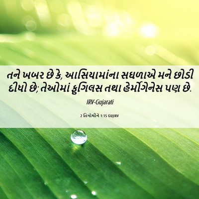 Picture 06 - 2 તિમોથીને 1:15 GUJIRV - તને ખબર છે કે, - Bible Verse Picture