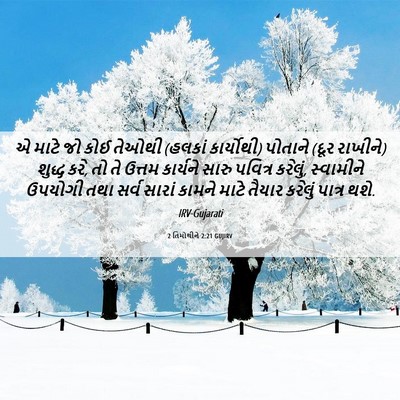 Picture 06 - 2 તિમોથીને 2:21 GUJIRV - એ માટે જો કોઈ તેઓથી - Bible Verse Picture
