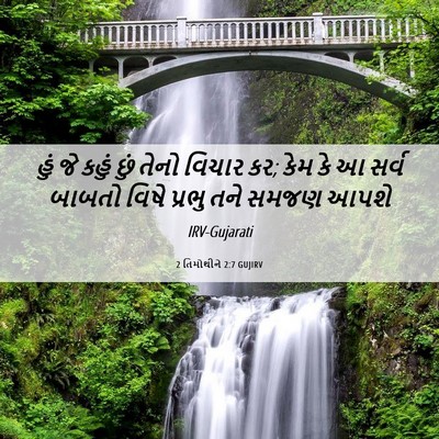 Picture 06 - 2 તિમોથીને 2:7 GUJIRV - હું જે કહું છું - Bible Verse Picture