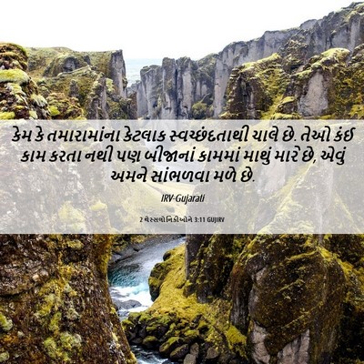Picture 06 - 2 થેસ્સલોનિકીઓને 3:11 GUJIRV - કેમ કે તમારામાંના - Bible Verse Picture