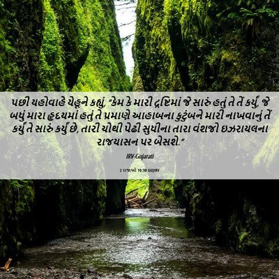Picture 06 - 2 રાજાઓ 10:30 GUJIRV - પછી યહોવાહે - Bible Verse Picture