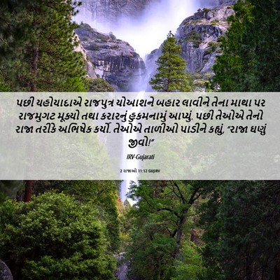Picture 06 - 2 રાજાઓ 11:12 GUJIRV - પછી યહોયાદાએ - Bible Verse Picture
