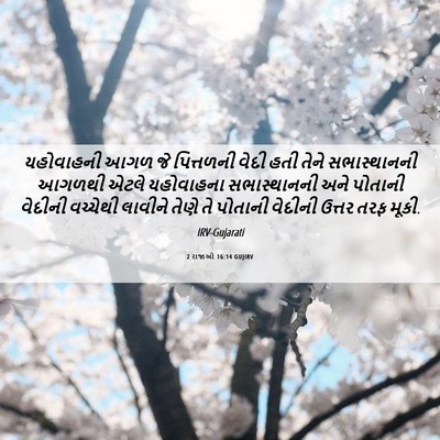 Picture 06 - 2 રાજાઓ 16:14 GUJIRV - યહોવાહની આગળ જે - Bible Verse Picture