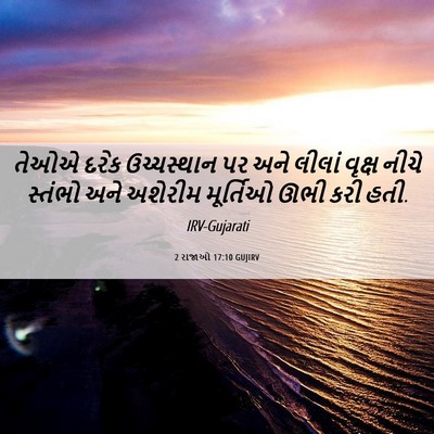 Picture 06 - 2 રાજાઓ 17:10 GUJIRV - તેઓએ દરેક - Bible Verse Picture