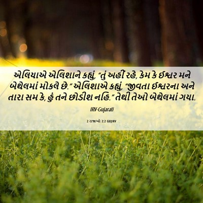 Picture 06 - 2 રાજાઓ 2:2 GUJIRV - એલિયાએ એલિશાને - Bible Verse Picture
