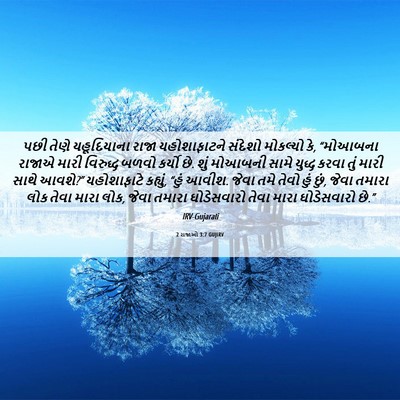 Picture 06 - 2 રાજાઓ 3:7 GUJIRV - પછી તેણે - Bible Verse Picture